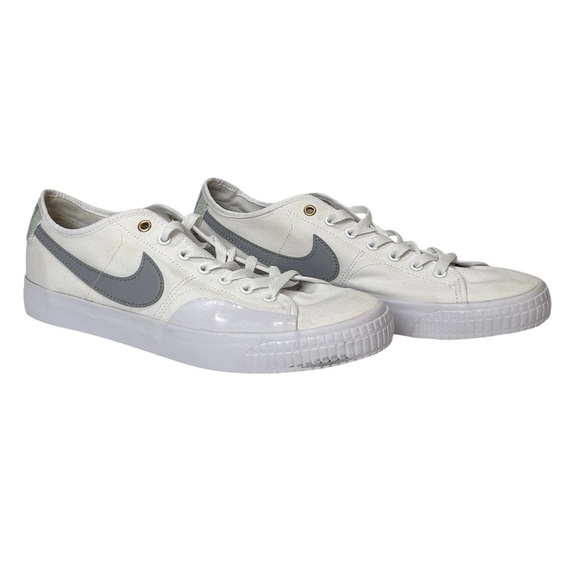 Nike Men SB Daan Van Der Linden X Blzer Court Sneaker Wht/Wolf Gray Size-8 EUC - Picture 3 of 8